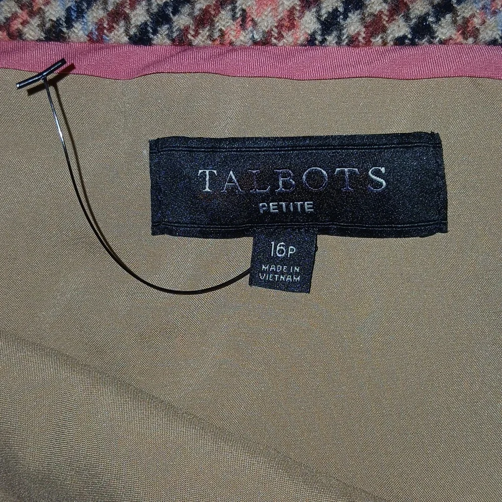 Talbots plaid wool